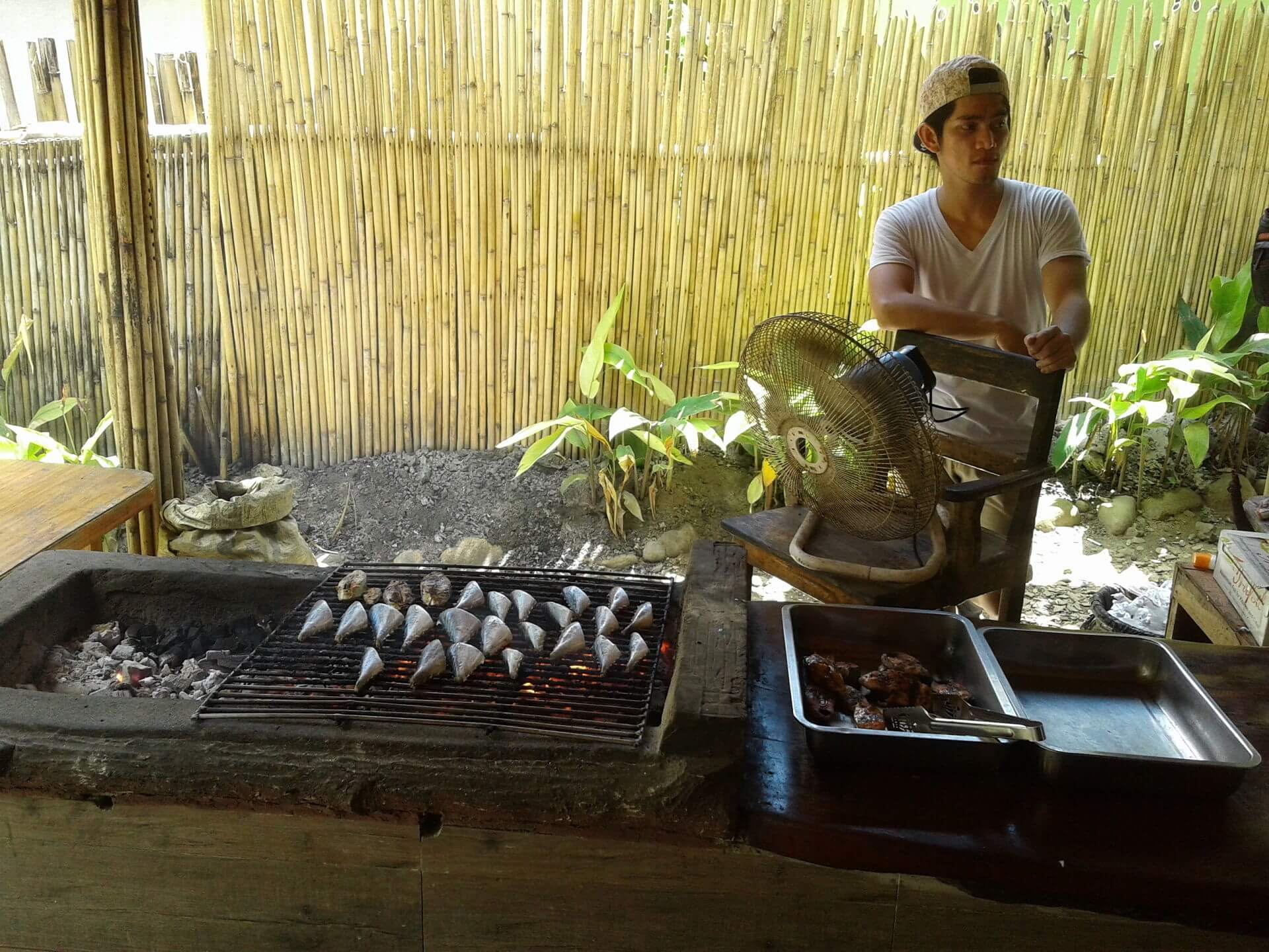 Underground River Lunch Grilling Fish