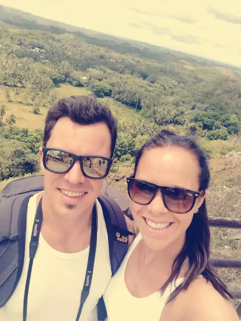 Benny and Lisa at their honeymoon in the Philippines